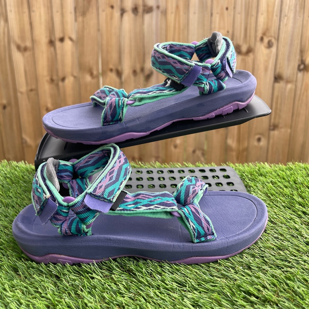 Teva Kids Sandals in Purple and Green